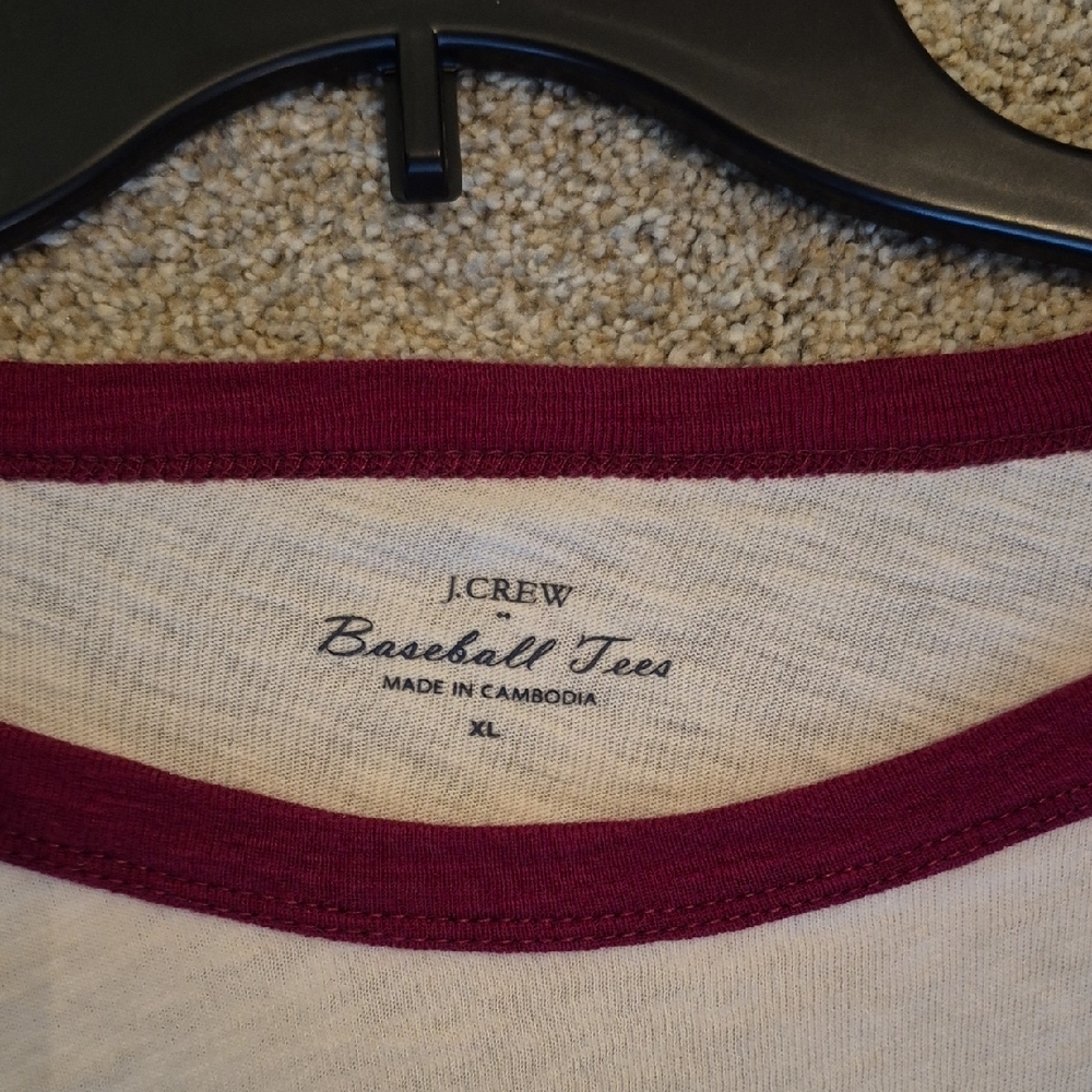 J. Crew Pink and Cream Long Sleeve Top - Picture 2 of 4